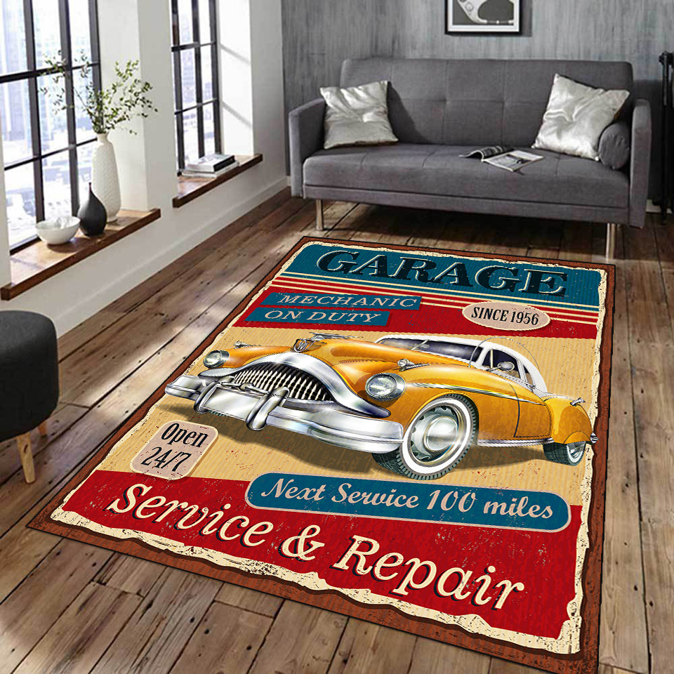Alfombra con póster de coche y - Commercial Printing Format reseña y precio