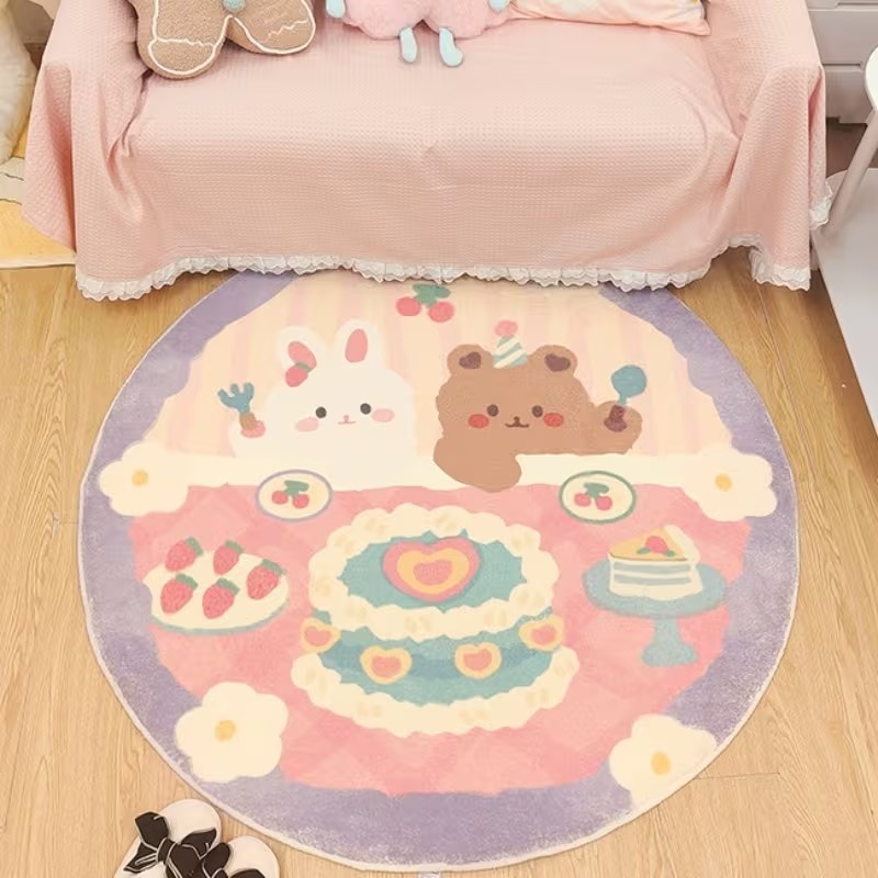Alfombra redonda con estampado - Commercial Printing Format reseña y precio